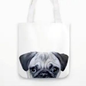 PUG bag Simple Fashion Canvas Bag Trendy Animal Print Shoulder Casual bag